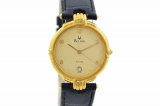 Vintage Bulova Classic Quartz Gold Plated Midsize Watch 1413