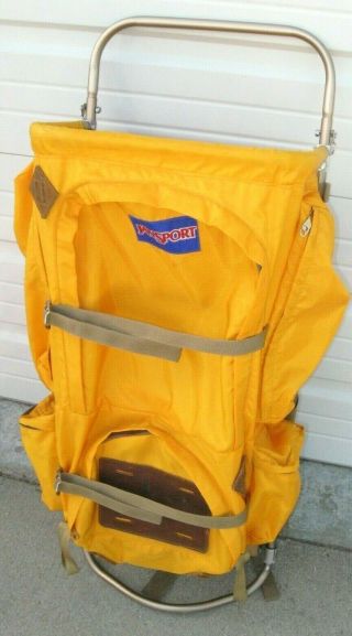 Euc Vintage Usa L Jansport External Frame Backpack W/ Hip Wings Lg Large