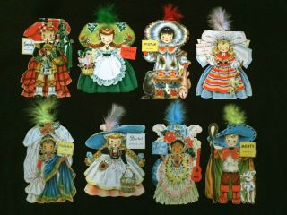 Set Of 16 Hallmark Paper Dolls - Numbers 17 - 32 Complete - Ca.  1948