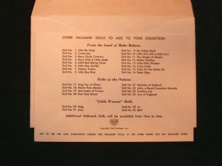 Set of 16 Hallmark Paper Dolls - Numbers 17 - 32 Complete - ca.  1948 5