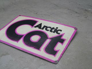 Vintage Arctic Cat Snowmobile Advertising Metal Sign 9 