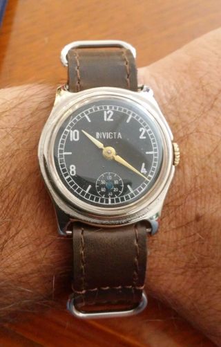 Invicta Vintage Military Type Swiss Watch,  For Project/restoration,