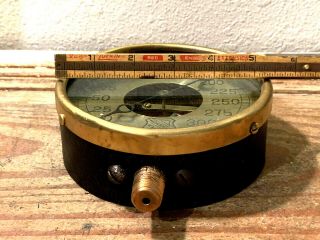 RARE; Large Vintage ASHCROFT Brass Pressure Gauge,  Open - Center Design,  Antique 4