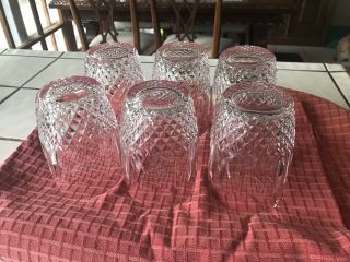 (set Of 6) Vintage Waterford Lismore Crystal Diamond Tumbler Whiskey Cups