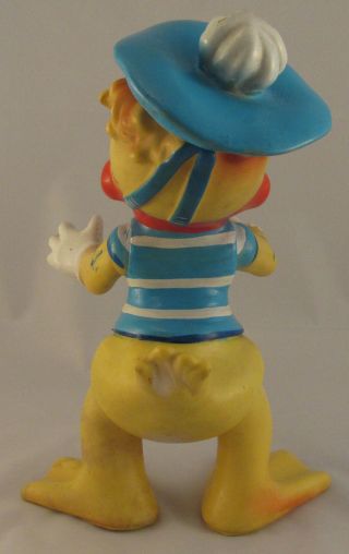 VINTAGE WALT DISNEY SAILOR DONALD DUCK BIG RUBBER FIGURE © US ARADEANCA 3