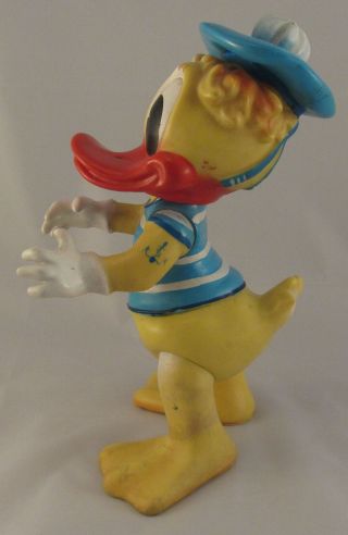 VINTAGE WALT DISNEY SAILOR DONALD DUCK BIG RUBBER FIGURE © US ARADEANCA 4