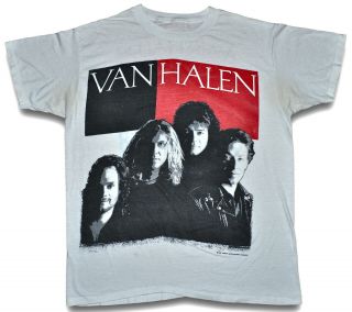 Vintage 80s 1988 Van Halen Ou812 Summer Concert Tour T Shirt Mens Thin Soft Xl