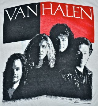Vintage 80s 1988 VAN HALEN OU812 Summer Concert Tour T SHIRT Mens Thin Soft XL 2