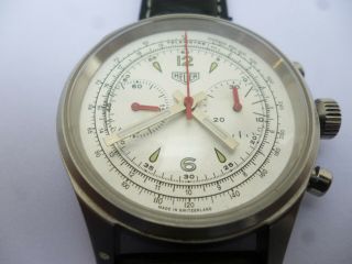 Vintage Invicta Chronograph Valjoux 7733 With Heuer Dial,  Over Size