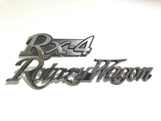 Oem 70’s Mazda Rx4 Rotary Wagon Badges Emblems Pair Vintage Rare