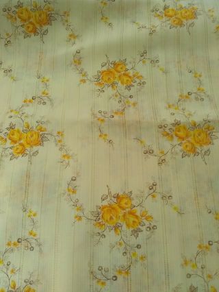 Vintage Cotton Dimity Fabric Semi Sheer Yellow 1yd 30 " X 45 "