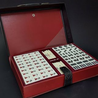 [japanese Antique] Vintage Bamboo Mahjong Set W/box [from Japan]