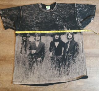 Vintage The Beatles All Over Print Shirt 2005 Size XL Apple Corps Field Rare 4