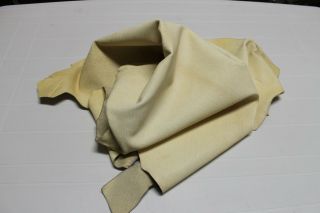 Thick Vegetable Tan Goatskin Leather Vintage Natural Pale Cream Yellow 9sqf