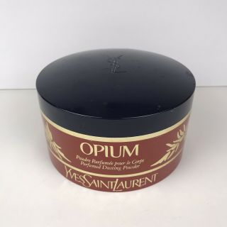 Vintage Ysl Yves Saint Laurent Opium Perfume Dusting Powder Made In France