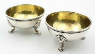 Set Of 2 Eoff & Shepard Sterling Silver Open Salt Bowls - 5335