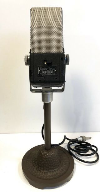 Vintage 1940 ' s ELECTRO - VOICE model V - 2 Microphone w/Stand In 5