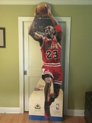 Vintage Michael Jordan 1997 Nba Upper Deck Life Size Cardboard Stand Up Cut Out