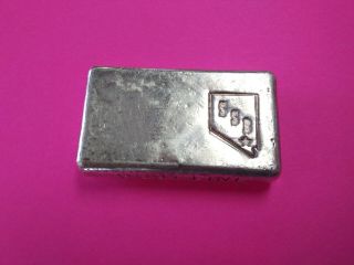 Vintage Silver State Bullion 5.  08 Troy Ounce Hand Poured 999 Silver Bar
