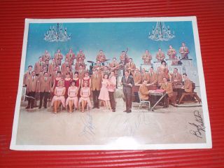Vintage Lawrence Welk Program Signed By Him And 8 Band Members