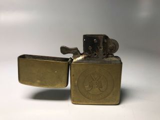 Vintage 1932 Solid Brass Zippo Lighter Hong Kong Golf Club