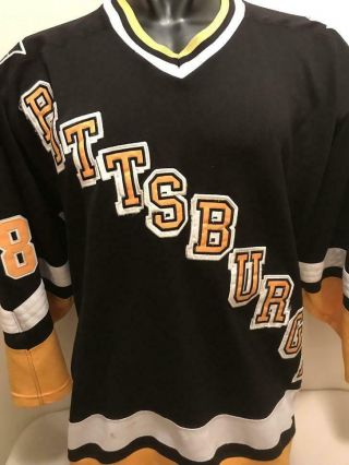 Vtg Jaromir Jagr 68 Pittsburgh Penguins Starter Jersey Mens Large Sewn/Stitched 4