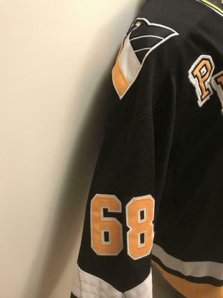 Vtg Jaromir Jagr 68 Pittsburgh Penguins Starter Jersey Mens Large Sewn/Stitched 5