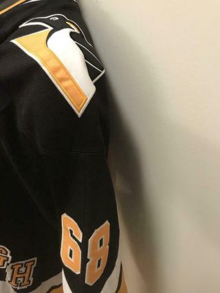 Vtg Jaromir Jagr 68 Pittsburgh Penguins Starter Jersey Mens Large Sewn/Stitched 6