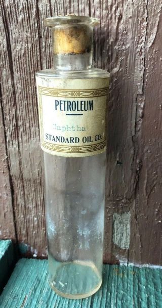 Vintage Standard Oil Co Salesman Sample Bottle Naptha Ships In Usa
