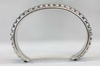 Vintage TC Indian Native Sterling Silver 925 Cuff Bracelet Wire Work 6.  75 