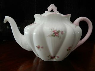 Vintage Shelley Teapot With Lid,  Bridal Rose,  Rose Spray,  13545