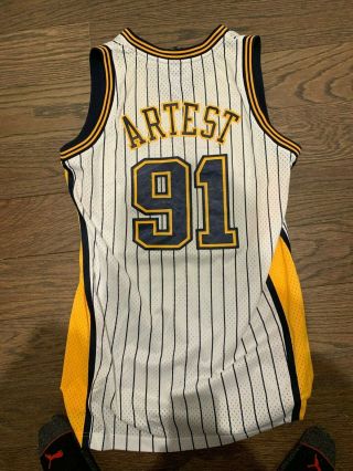 Rare Vintage Reebok NBA Indiana Pacers Ron Artest Jersey Size M 2