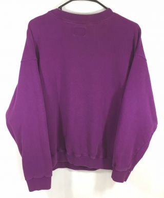 Vintage 90 ' s United Colors Of Benetton Sweatshirt Size Large Purple Big Logo 2