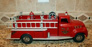 Vintage 1958 Tonka Tfd 5 Fire Engine Pumper Truck W/ Hydrant