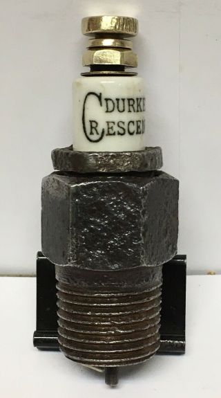 Very Rare Vintage Durkee Crescent Spark Plug York 1/2” Thread Print