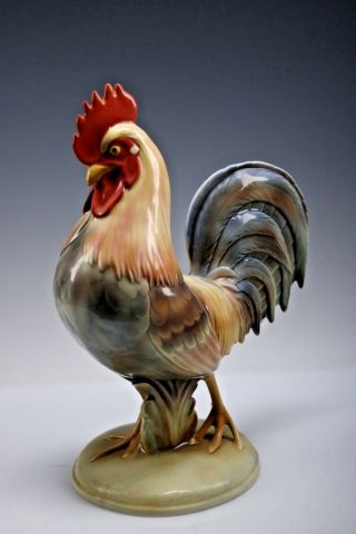 Vintage Will George Pasadena Rooster Porcelain Chicken Farm Animal Figurine
