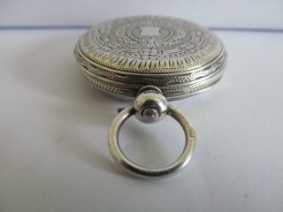 1886 Antique fob pocket watch solid silver full hunter fantastic cond ?? 7