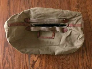 Wwii Canvass Zipper Bag Military Us Army Personal Items Small Duffle