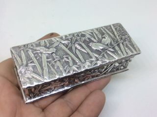 Antique Vintage Silver Metal Pill Box/trinket Box/snuff Box Seal Fob Box