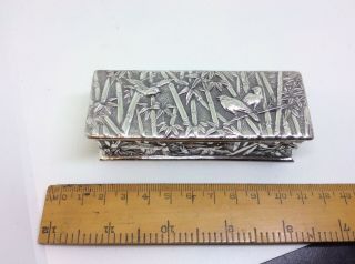 Antique Vintage Silver Metal Pill Box/trinket Box/snuff Box Seal Fob Box 2