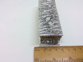 Antique Vintage Silver Metal Pill Box/trinket Box/snuff Box Seal Fob Box 3