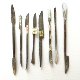 8 Vtg Stone Carving Tools Italian - Various Rasps - Sculpting Tools