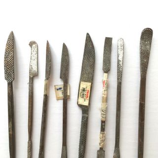 8 vtg Stone Carving Tools ITALIAN - Various RASPS - Sculpting Tools 2