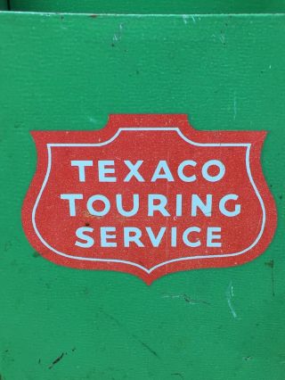 Vintage Texaco Touring Service Metal Map Holder - 9” X 4” 5