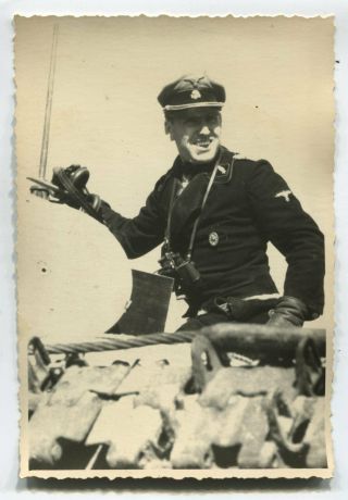 German Wwii Archive Photo: Panzertruppe Officer - Johannes - Rudolf Mühlenkamp