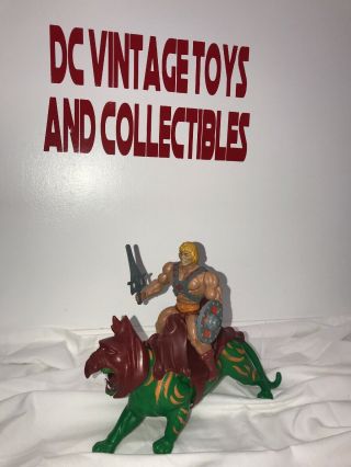 Vintage Mattel He - Man Motu Battle Cat Cringer 100 Complete W/mexico He - Man