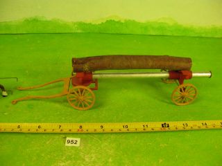 vintage scarce crescent lead farm timber wagon collectable toy horse missing 952 5