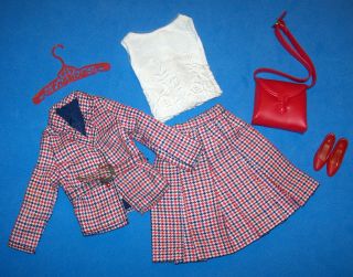 Vintage Francie Doll 1259 Checkmates Complete Business Outfit 1966 Barbie