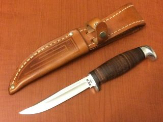 Vintage Case Xx - 3 Finn - Ssp Hunting Knife W/ Sheath -