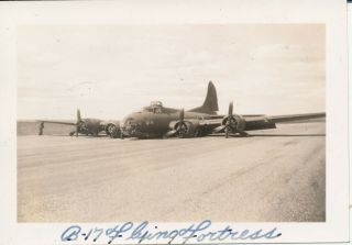 1944 Usaaf Atc 7th Fs Bismark Nd Airplane Photo 33 B - 17 Crash Landed
